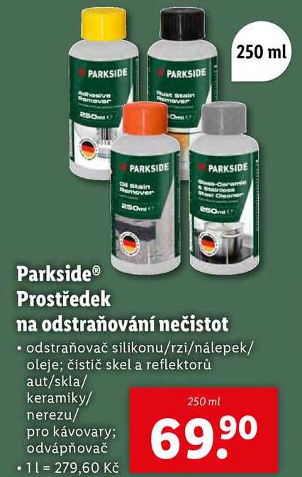 Parkside Prostředek na odstraňování nečistot, 250 ml