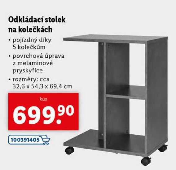 Odkládací stolek na kolečkách