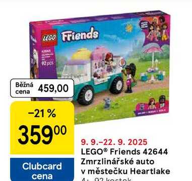 LEGO® Friends 42644 Zmrzlinářské auto v městečku Heartlake, 92 kostek 