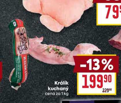 Králík kuchaný cena za 1kg 