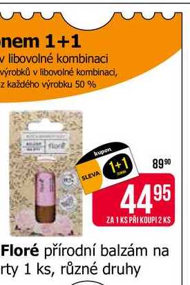 Floré přírodní balzám na rty 1 ks, různé druhy 