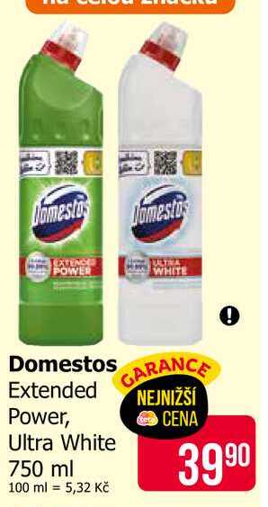 Domestos Extended Power, Ultra White 750 ml 