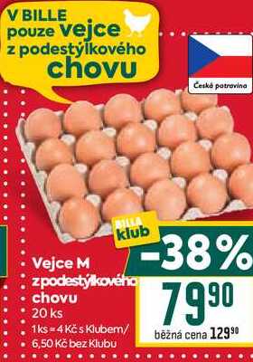 Vejce M zpodestýlkového chovu 20 ks 