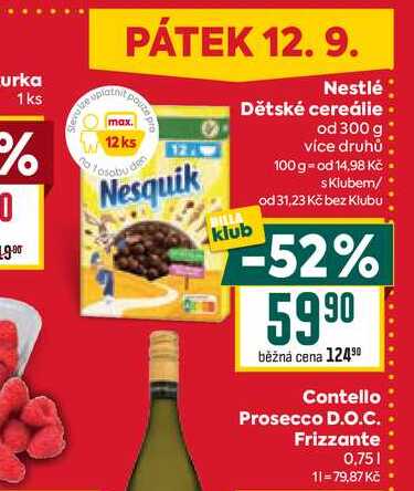 Nestlé Dětské cereálie od 300 g  