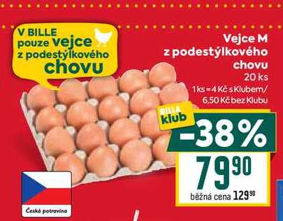 Vejce M z podestýlkového chovu 20 ks 