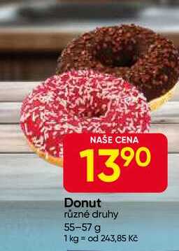 Donut různé druhy 55-57 g
