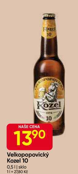 Velkopopovický Kozel 10 0,5l sklo