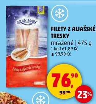 FILETY Z ALJAŠSKÉ TRESKY mražené, 475 g 