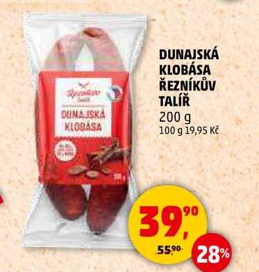 DUNAJSKÁ KLOBÁSA ŘEZNÍKŮV TALÍŘ, 200 g