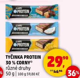 TYČINKA PROTEIN 30% CORNY různé druhy, 50 g