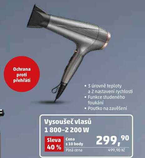 Vysoušeč vlasů 1 800-2 200 W 