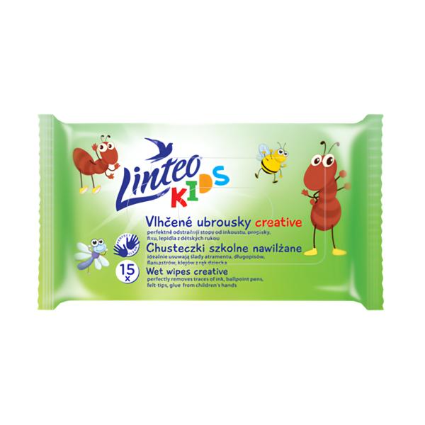 Linteo Vlhčené ubrousky školní v akci
