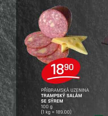 TRAMPSKÝ SALÁM SE SÝREM 100 g 