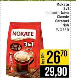 Mokate: 3v1: instantni káva 10 x 17 g