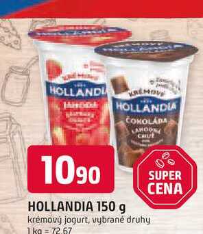 HOLLANDIA 150 g krémový jogurt, vybrané druhy 