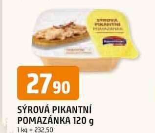 SÝROVÁ PIKANTNÍ POMAZÁNKA 120 g 