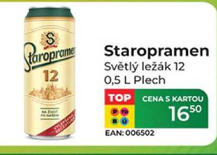 Staropramen Světlý ležák 12 0,5 L 
