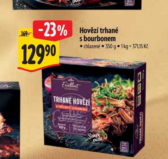 Hovězí trhané s bourbonem  350 g