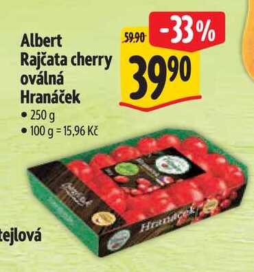 Albert Rajčata cherry oválná Hranáček  250 g 