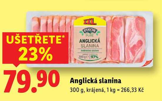 Anglická slanina, 300 g