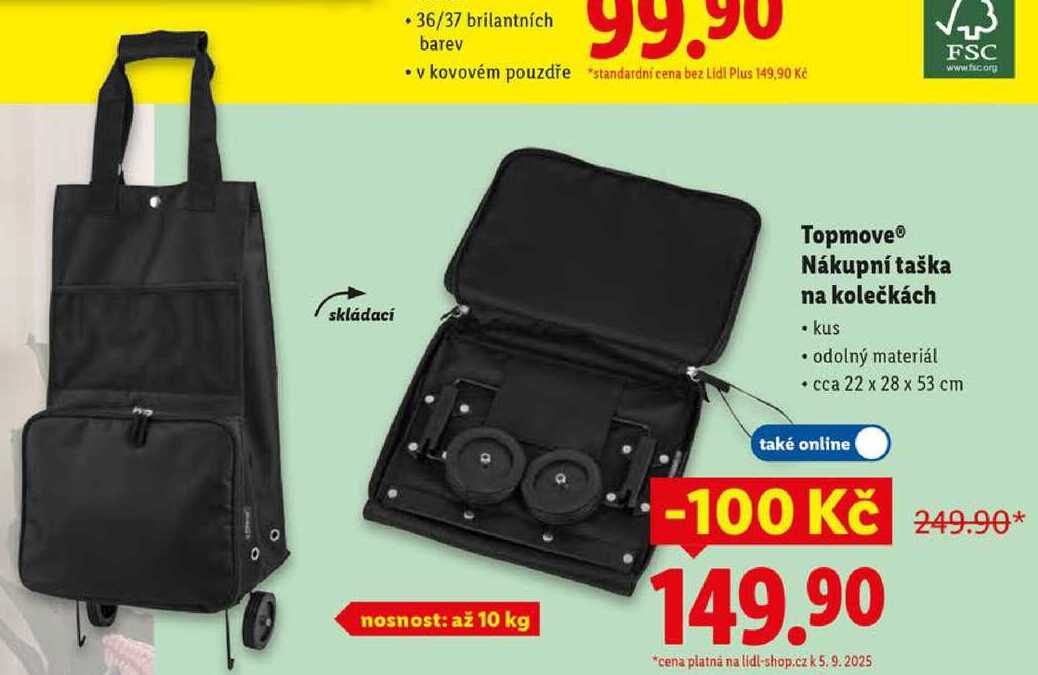 Topmove Nákupní taška na kolečkách 