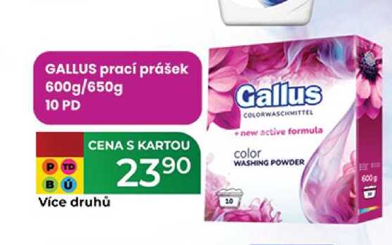 GALLUS prací prášek 600g/650g 10 PD 