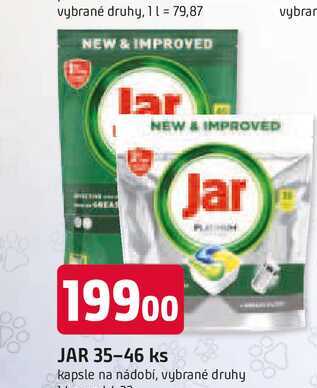Jar kapsle do myčky 35-46ks, vybrané druhy