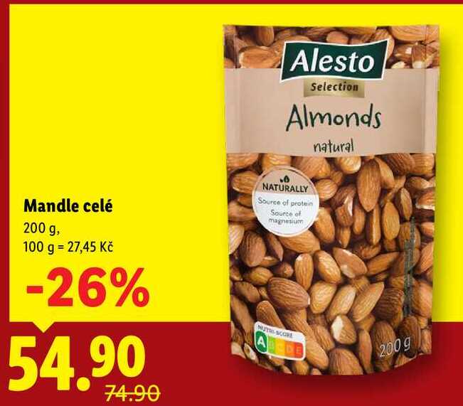 Mandle celé, 200 g