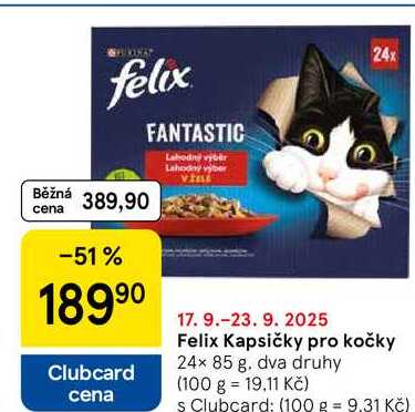 Felix Kapsičky pro kočky, 24× 85 g