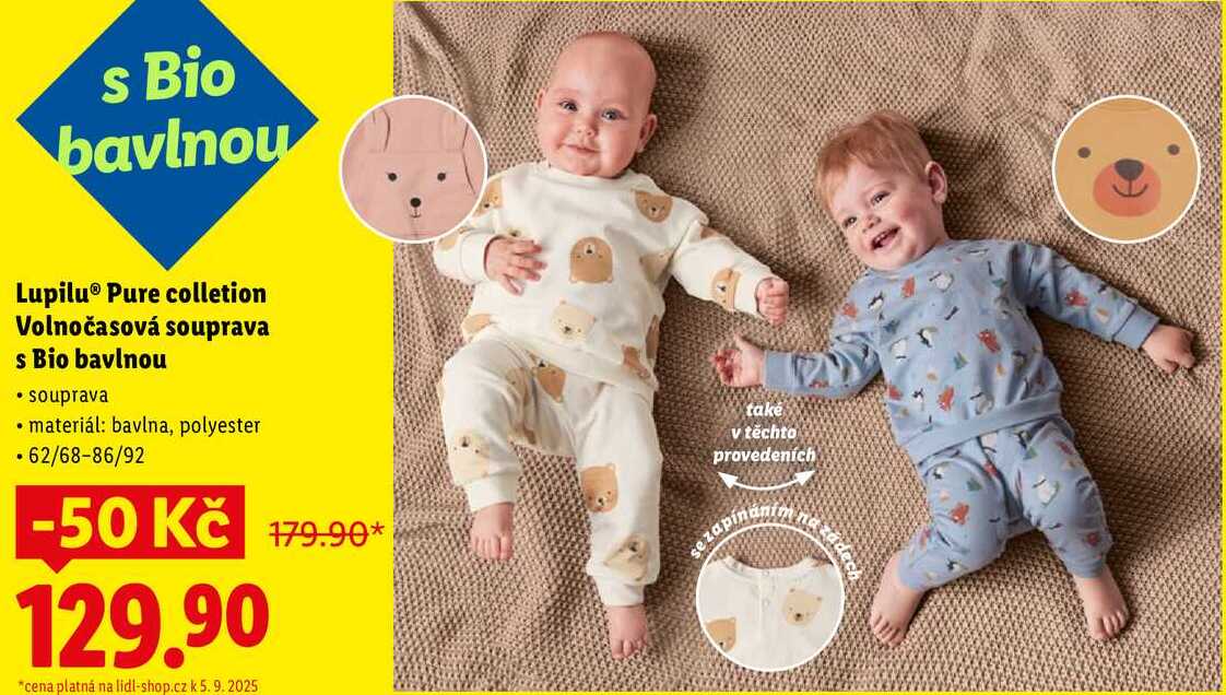 Lupilu Pure colletion Volnočasová souprava s Bio bavlnou 