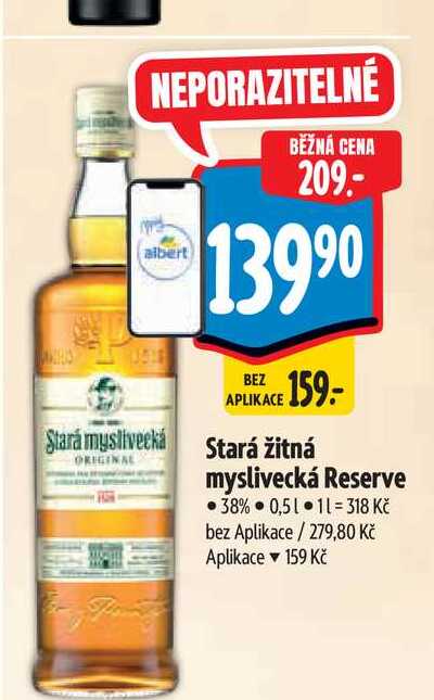  Stará žitná myslivecká Reserve 38% 0,5 l
