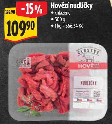 Hovězí nudličky, 300 g