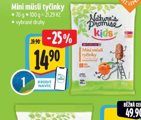 Mini müsli tyčinky  70 g  
