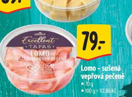   Lomo - sušená vepřová pečeně  70 g