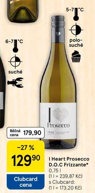 I Heart Prosecco D.O.C Frizzante, 0.75 l