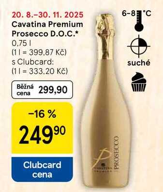 Cavatina Premium Prosecco D.O.C., 0,75 l