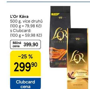 L'Or Káva, 500 g, více druhů  
