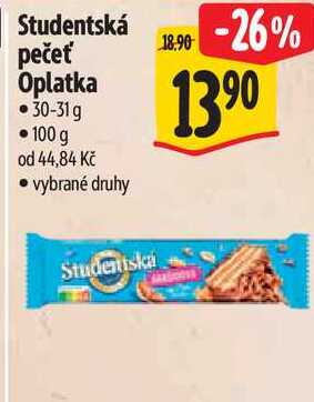 Studentská pečeť Oplatka, 30-31 g
