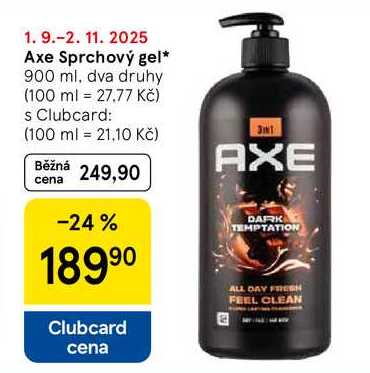 Axe Sprchový gel, 900 ml, dva druhy 
