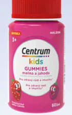Centrum Kids Gummies malina a jahoda želé 60 ks