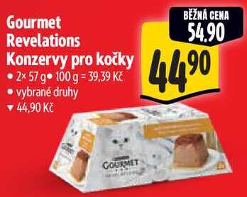 Gourmet Revelations Konzervy pro kočky, 2x 57 g 