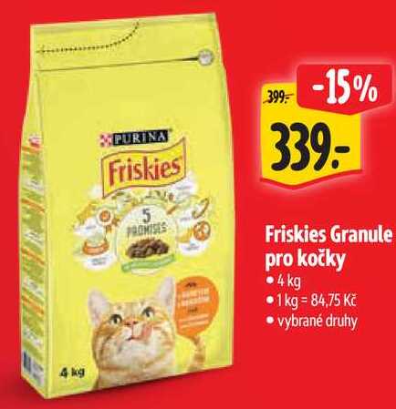 Friskies Granule pro kočky, 4 kg 