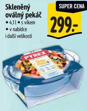 Skleněný oválný pekáč  