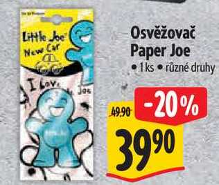 Osvěžovač Paper Joe 