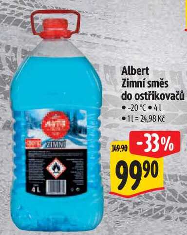 Albert Zimní směs do ostřikovačů, 4 l