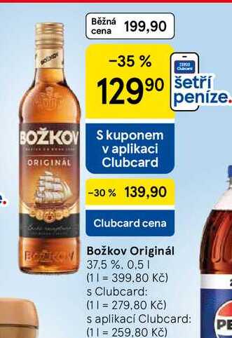 Božkov Originál 37.5 %, 0.5 l