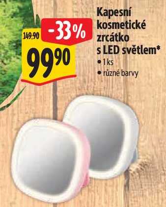 Kapesní kosmetické zrcátko s LED světlem*