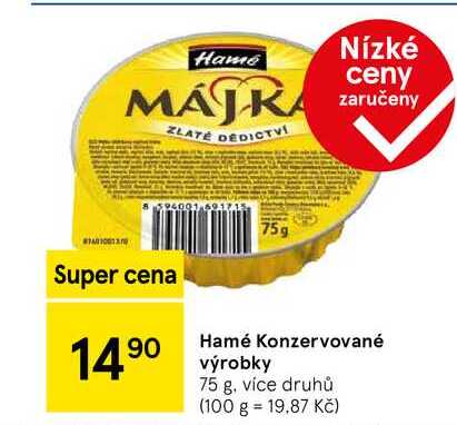 Hamé Konzervované výrobky, 75 g, více druhů 