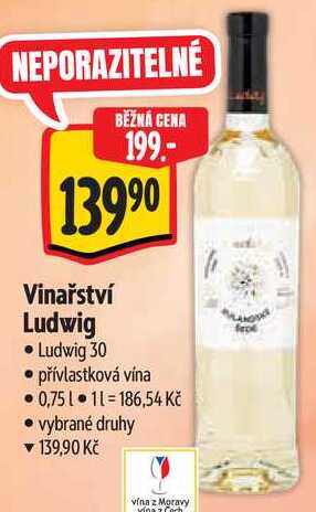 Vinařství Ludwig, 0,75 l 
