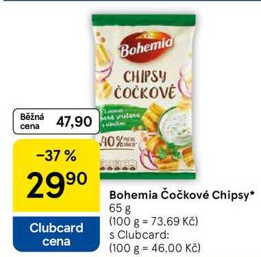 Bohemia Čočkové Chipsy, 65 g 